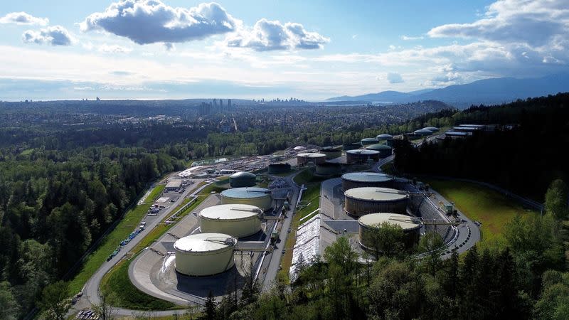 FILE PHOTO: FILE PHOTO: The Trans Mountain pipeline expansion project begins operation in Burnaby