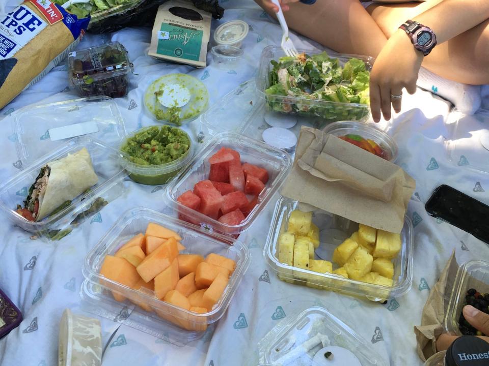 A picnic in Prospect Park.