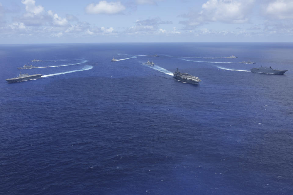 2022環太平洋軍事演習將有26個國家、38艘水面艦艇、9支國家陸軍部隊，還有超過170架軍機，以及大約2.5萬名士兵參與。   圖：翻攝 RIMPAC推特