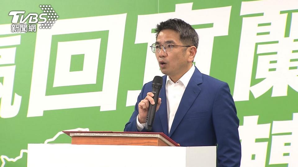 民進黨宜蘭縣長參選人江聰淵。（圖／TVBS）