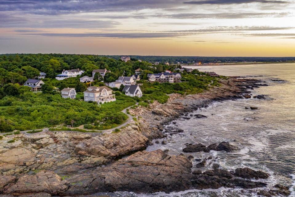 scenic view of sea against sky during sunset,united states,usa