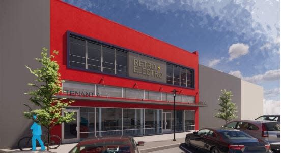 Renderings of the Retro Electro building planned for 236 Commercial St. NE.