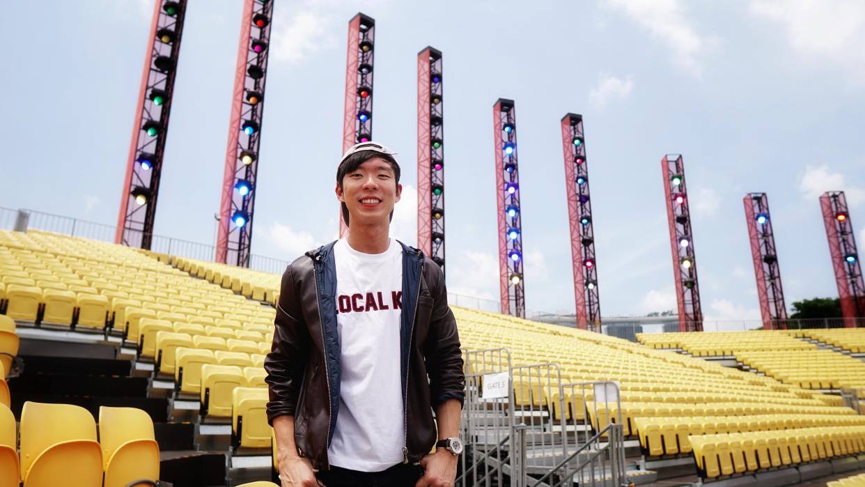 Benjamin Tan, the producer of National Day Parade in 2018 and 2019, at the Padang in Singapore. (Photo: Benjamin Tan)