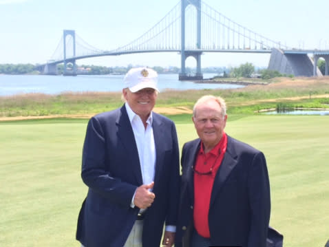 Jack Nicklaus and Donald Trump at Ferry Point