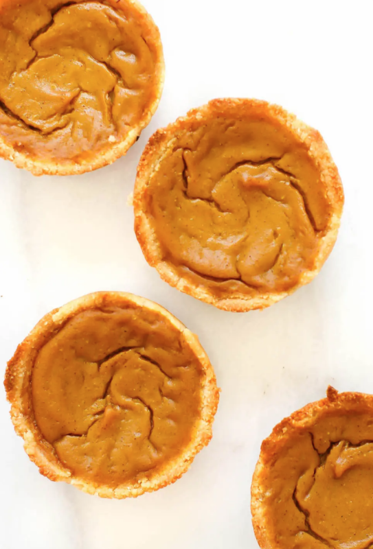 <p>Feasting on Fruit</p><p>These easy healthy vegan and grain-free pumpkin pie cups are just like your favorite fall or Thanksgiving dessert but in a smaller, 6 ingredient form!</p><p><strong>Get the recipe: <a href="https://feastingonfruit.com/pumpkin-pie-cups/" rel="nofollow noopener" target="_blank" data-ylk="slk:Vegan Pumpkin Pie Cups;elm:context_link;itc:0;sec:content-canvas" class="link rapid-noclick-resp">Vegan Pumpkin Pie Cups</a></strong></p>