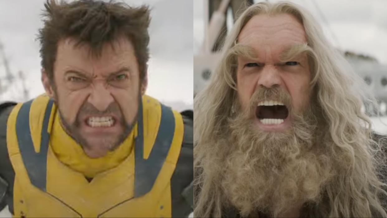  Wolverine and Sabretooth scream at each other. 