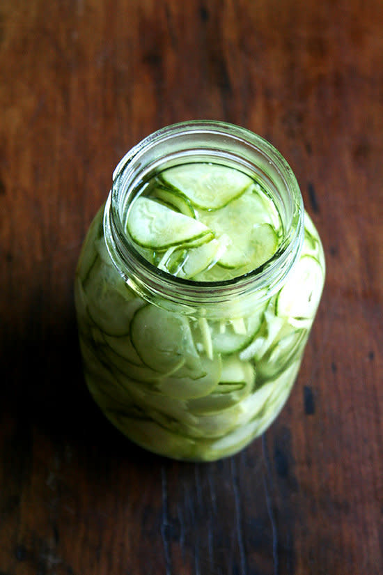 <strong>Get the <a href="https://www.alexandracooks.com/2013/09/25/bulgogi-with-cucumber-apple-pickle/" target="_blank">Cucumber Apple Pickles recipe </a>from&nbsp;Alexandras Kitchen</strong>