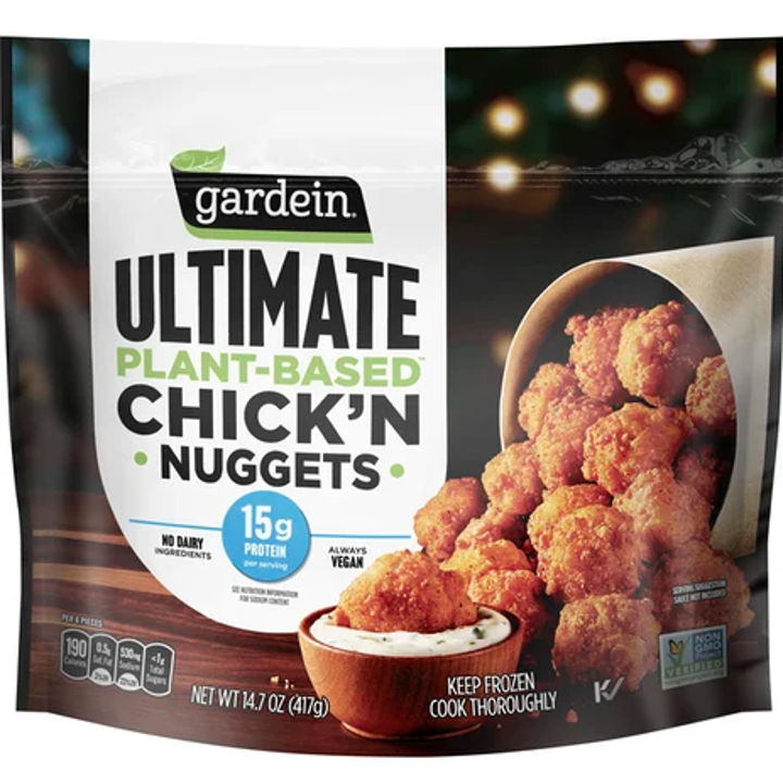 Eboné's review: Gardein Chick'n Nuggets are what set me on a quest of trying all  the plant-based nuggets out there. I was a skeptic, but these first convinced me they could be delicious after they blew me away at a YardHouse restaurant a few months ago. (Just be sure to double-check which flavor you get at YardHouse as not all the sauces they come with are vegan-friendly). Making them at home myself didn't disappoint.  I baked them in the oven and they came out crispy like popcorn chicken. They are super savory and still very tasty even without being slathered in sauce.Rating: ����������Whitney's review: Gardein has definitely stepped up their game in this latest chick'n nuggets release. I've tried many a Garden dish in my decade+ of veganism, but I don't think I ever tried any nuggets in their collection. I wasn't sure what to expect, to be honest, but when I opened the package and poured the nuggets onto the baking sheet, I was delighted in that they look almost like the popcorn chicken you can find at KFC or something. Upon baking, they crisped up perfectly and tasted great! They were fun to dip and are something I could see serving in a group setting while watching a sporting event and being a major hit. Rating: ����������