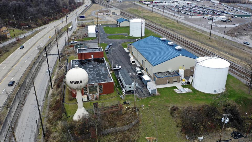 This is a portion of the Municipal Water Authority of Aliquippa, Pa., shown on Dec. 11, 2023 in Aliquippa, Pa. The Aliquippa water authority was just one of multiple organizations breached in the United States by Iran-affiliated hackers who targeted a specific industrial control device because it is Israeli-made, U.S. and Israeli authorities say. (AP Photo/Gene J Puskar)