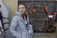 Environmental activist Greta Thunberg leaves Westminster Magistrates Court in London, Friday, Feb. 2, 2024. A judge has acquitted climate activist Greta Thunberg of a charge that she had refused to leave a protest that blocked the entrance to a major oil and gas industry conference in London last year. Thunberg was acquitted along with four other defendants.(AP Photo/Kirsty Wigglesworth)