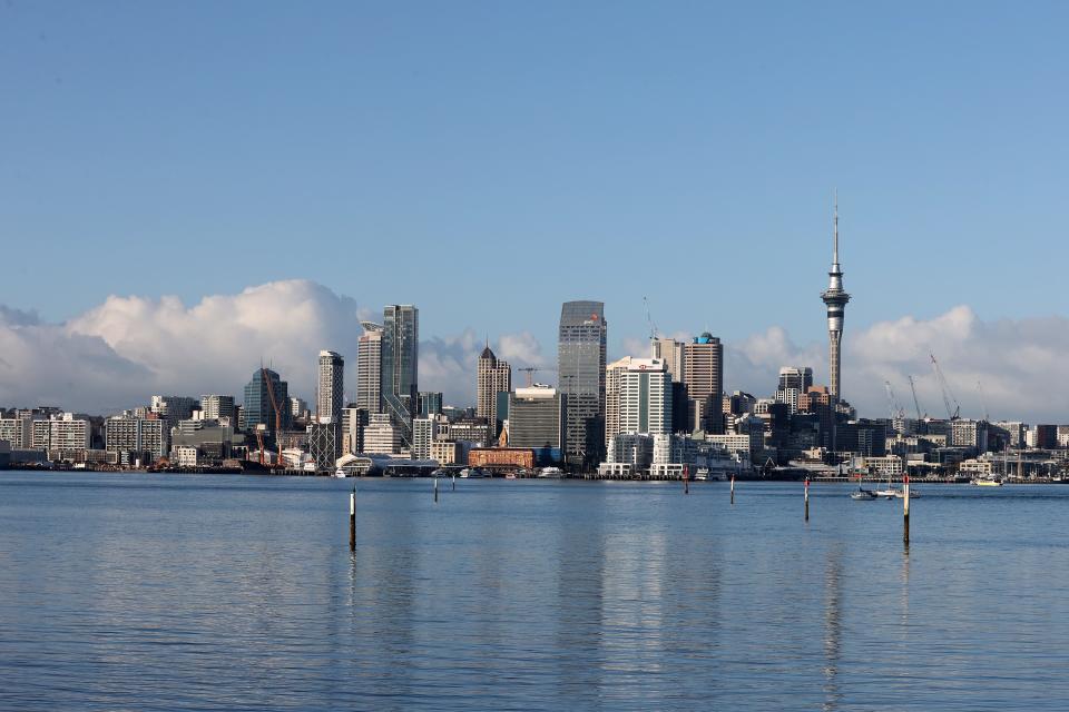 A photo of the skyline of Auckland, New Zealand