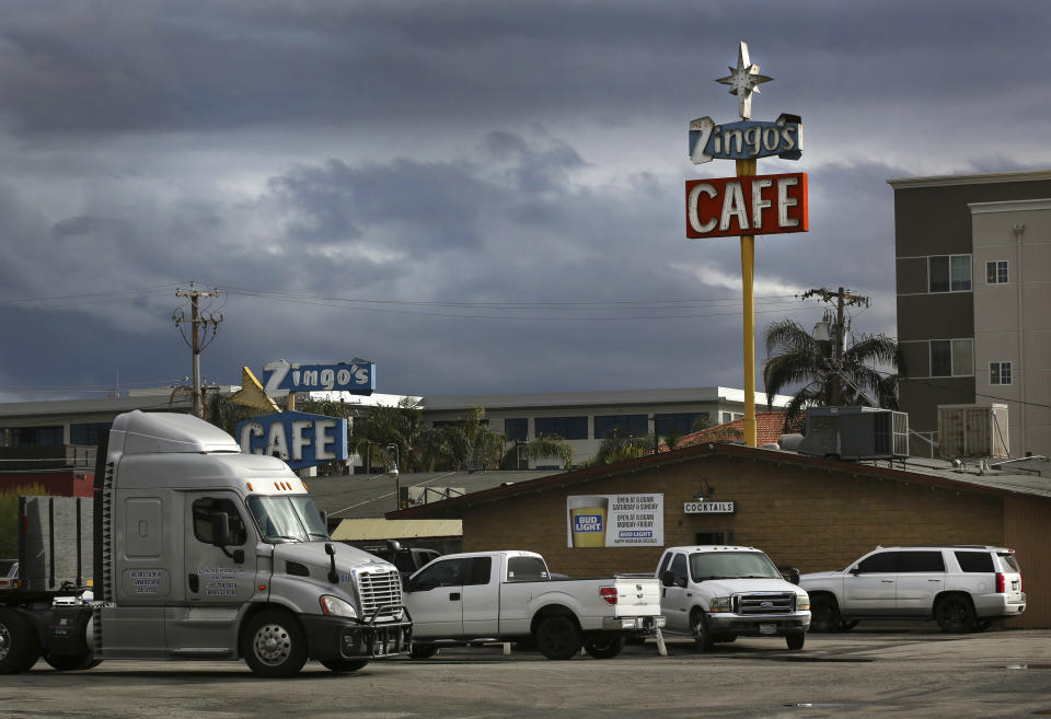 Established long ago, Zingos Cafe, located off Buck Owen Boulevard and is shown in Bakersfield, Calif., where U.S. House of Representative Kevin McCarthy is a 4th generation resident for the 23rd district, Thursday, Jan. 5, 2023. (AP Photo/Gary Kazanjian)