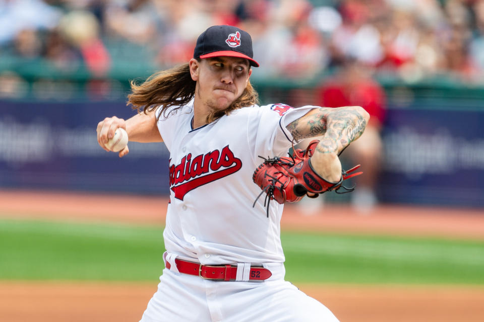 Mike Clevinger didn’t take kindly to someone calling out his long hair on Twitter. (Getty Images)