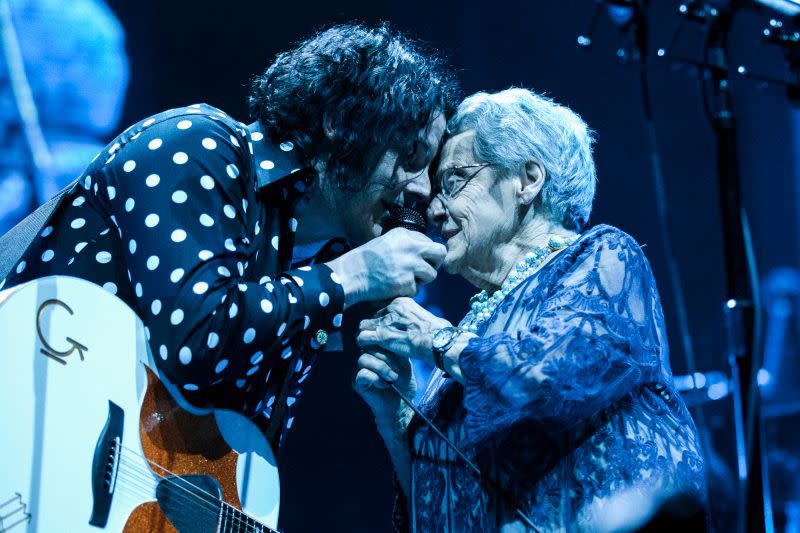 Jack White with his mother, Teresa Gillis