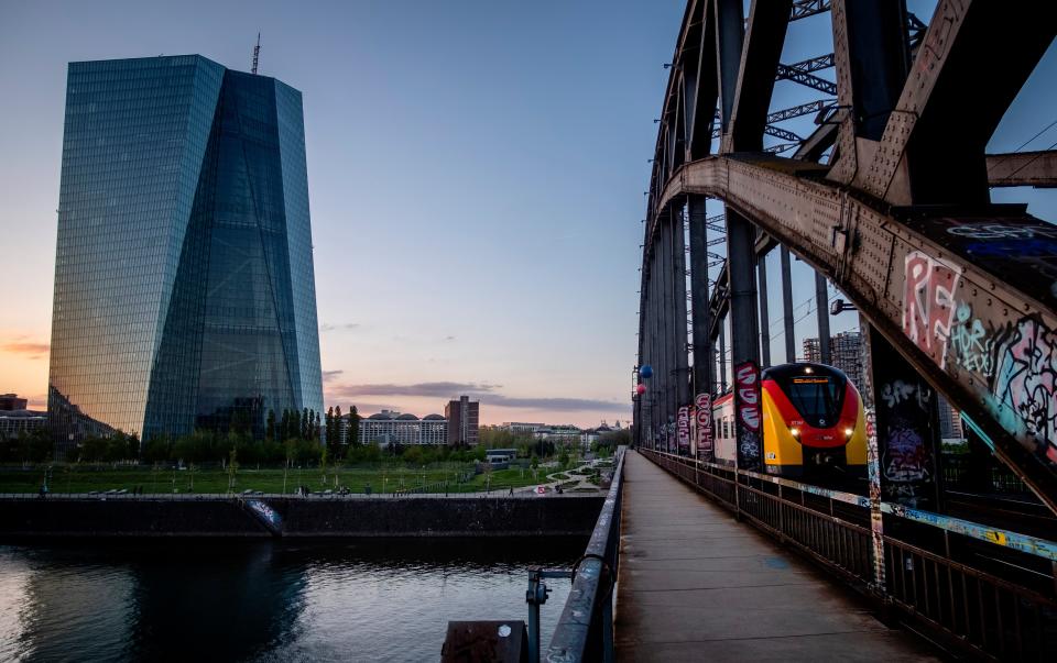 The European Central Bank building in Frankfurt (AP/Michael Probst)