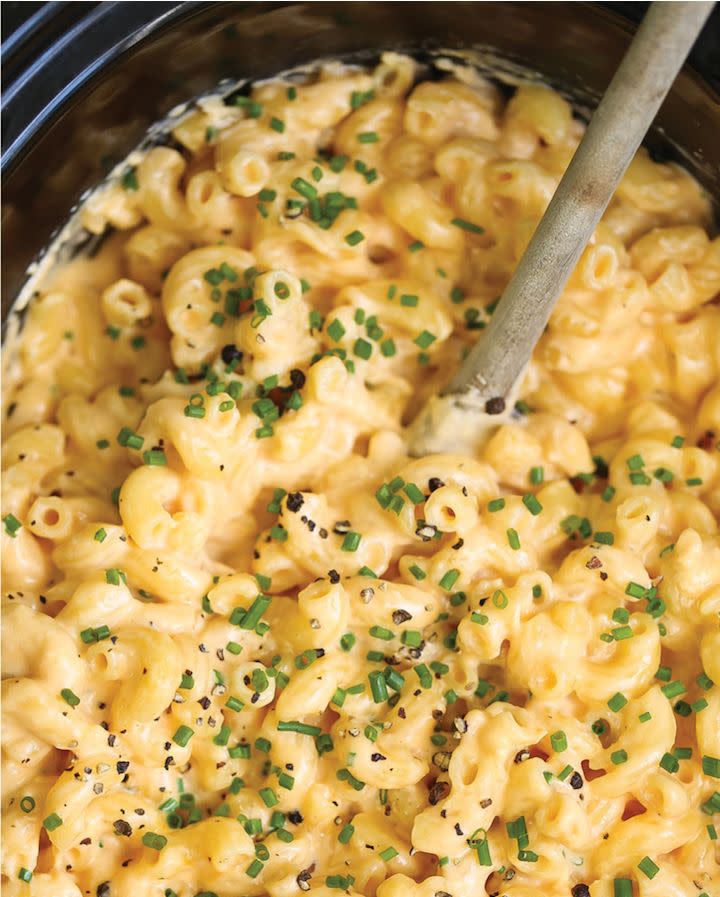 <strong>Get the&nbsp;</strong><a href="http://damndelicious.net/2017/10/11/slow-cooker-four-cheese-mac-and-cheese/"><strong>Slow Cooker Four Cheese Mac and Cheese&nbsp;</strong></a><strong>recipe from Damn Delicious</strong>