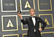 Writer-director Taika Waititi, winner of the Adapted Screenplay award for "Jojo Rabbit," poses in the press room during the 92nd Annual Academy Awards at Hollywood and Highland on February 09, 2020 in Hollywood, California. (Photo by Jeff Kravitz/FilmMagic)