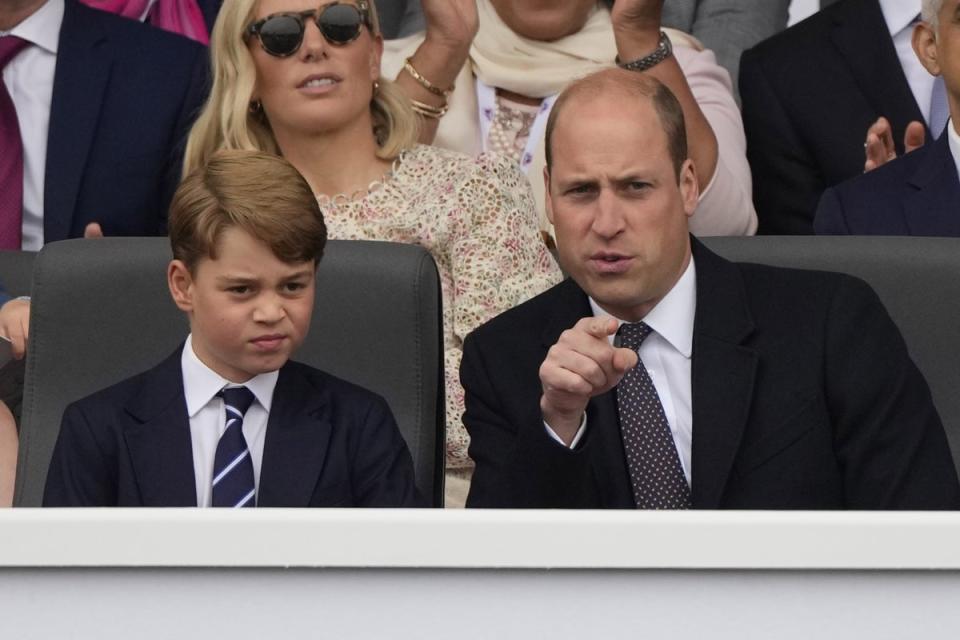 The Duke of Cambridge and Prince George (PA Wire)