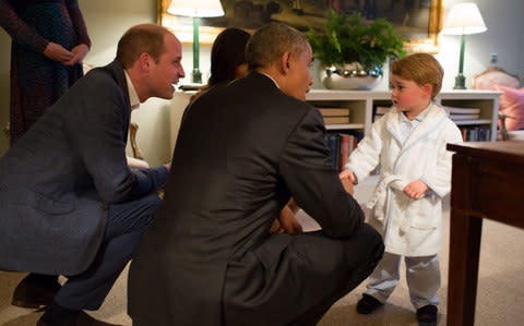 Prince George meets Barack Obama - Credit: Kensington Palace/Pete Souza