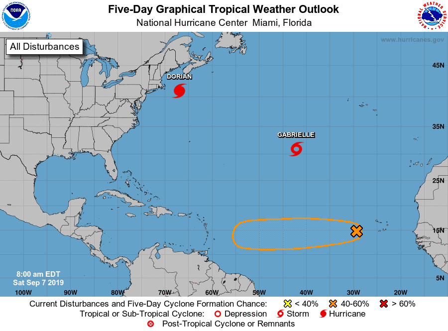 Overview of the tropics on Saturday, Sept. 7