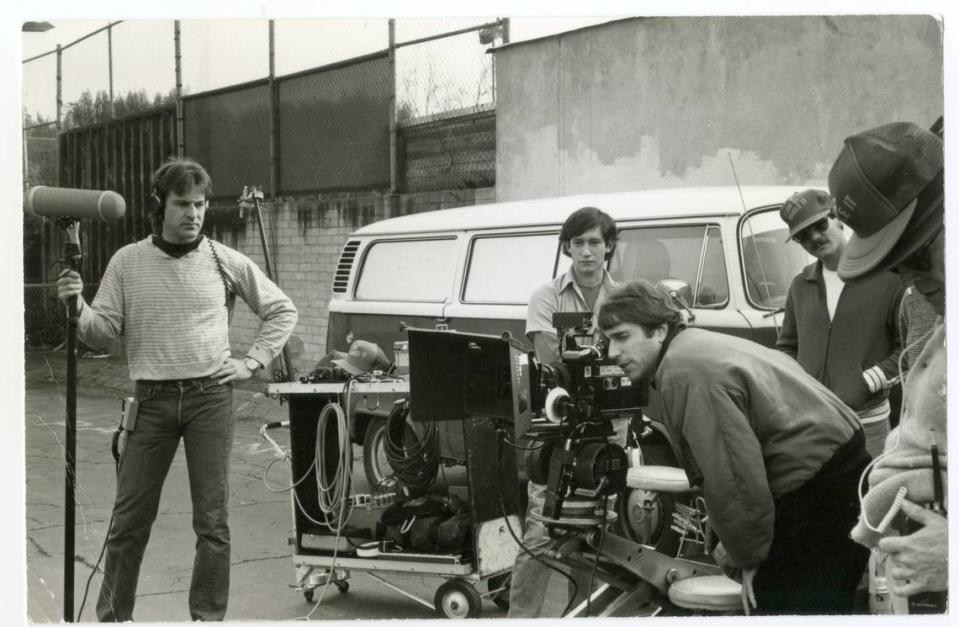 Henry Winkler (center, looking into camera) directing the CBS Schoolbreak Special “All the Kids Do It,” which won a Daytime Emmy in 1984.