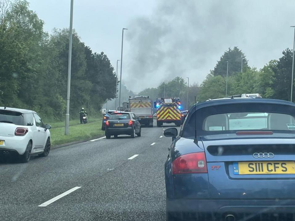 Bournemouth Echo: Car fire on Dorset Way in Poole