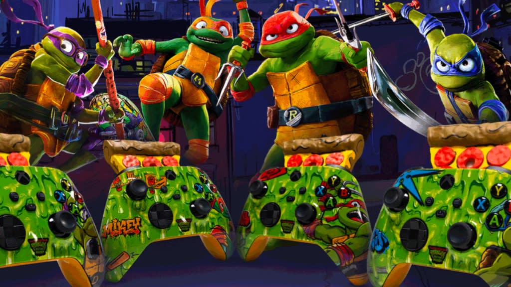 TMNT: Mutant Mayhem Xbox pizza-scented controllers