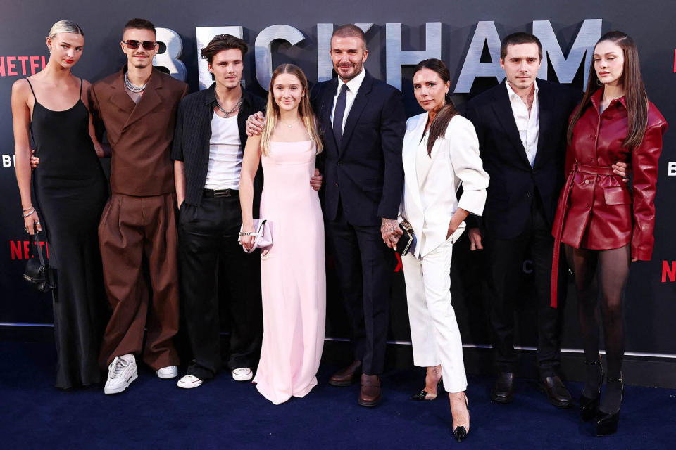 David and Victoria Beckham hit the red carpet with their 4 kids for