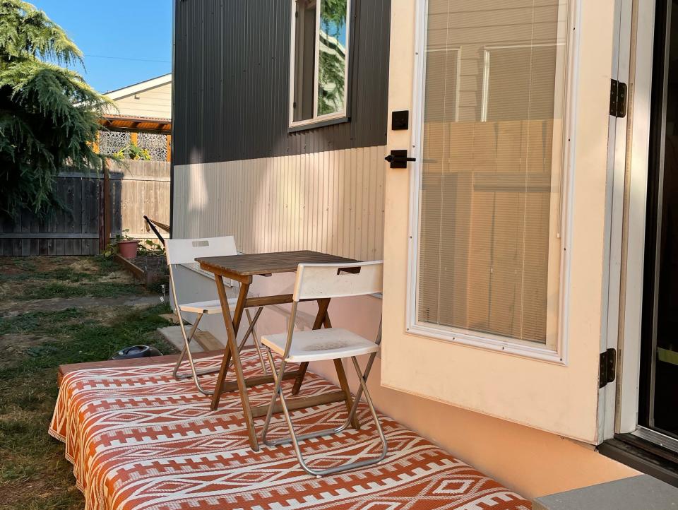 outdoor area with chair and table