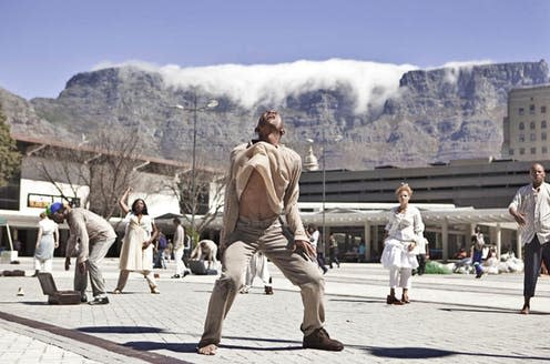 <span class="caption">Infecting the City – a performance arts festival in Cape Town. </span> <span class="attribution"><a class="link " href="https://commons.wikimedia.org/wiki/File:Infecting_the_City2011_strand.jpg" rel="nofollow noopener" target="_blank" data-ylk="slk:Africa Centre/Wikimedia Commons.;elm:context_link;itc:0;sec:content-canvas">Africa Centre/Wikimedia Commons. </a>, <a class="link " href="http://creativecommons.org/licenses/by-sa/4.0/" rel="nofollow noopener" target="_blank" data-ylk="slk:CC BY-SA;elm:context_link;itc:0;sec:content-canvas">CC BY-SA</a></span>