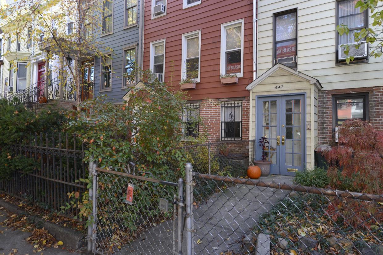 Former New York City Mayor Bill de Blasio's home on 11th Street in Park Slope, Brooklyn, New York. 