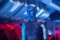 <p>For the first of the <em>Guardians of the Galaxy</em> films, Gillan shaved her head completey to transform into Nebula (though filmmakers have since found an easier way to get her into character). (Photo: Everett Collection) </p>