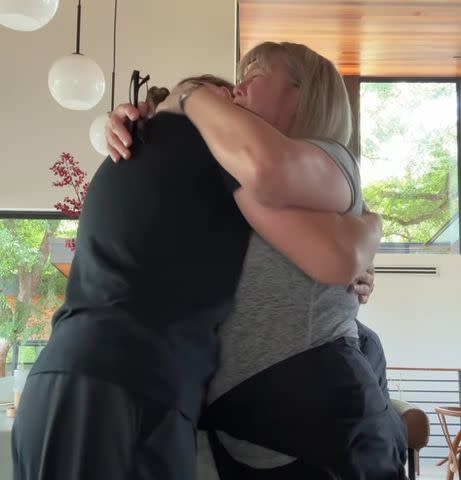 <p>Joshua Weissman/Instagram</p> Joshua Weissman hugs his mom