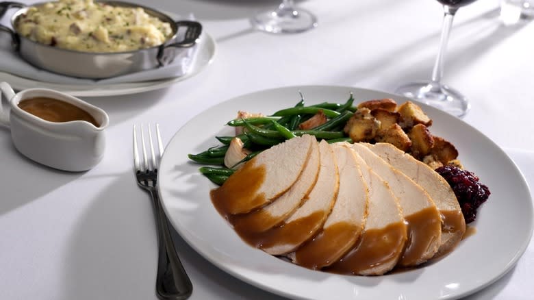 The Capital Grille Thanksgiving feast