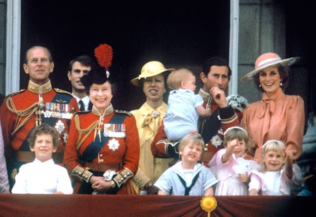 Prince William with members of the royal family at Trooping the Colour in 1985 - Credit: Associated Press.