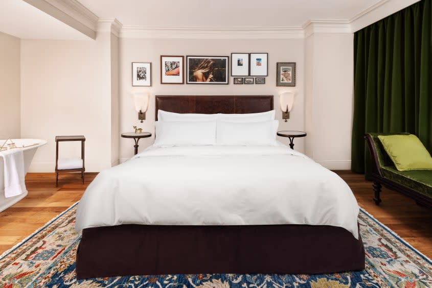A bed at NoMad hotel in Las Vegas