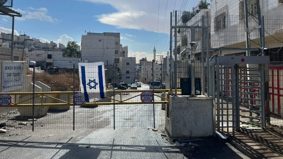 One of Hebron's old city's many checkpoints is photographed on November 17. - Tara John/CNN
