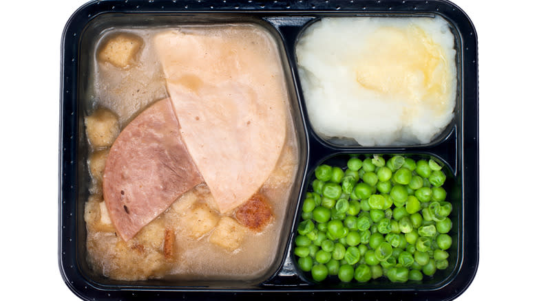 Frozen turkey TV dinner