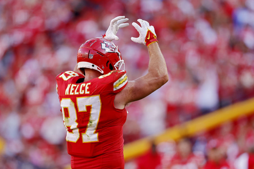 Travis Kelce #87 of the Kansas City Chiefs