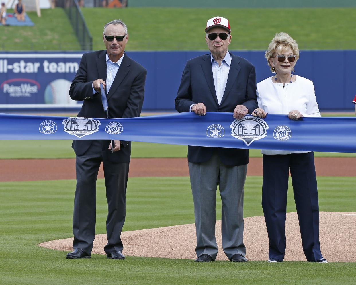 Lerner family at baseball game