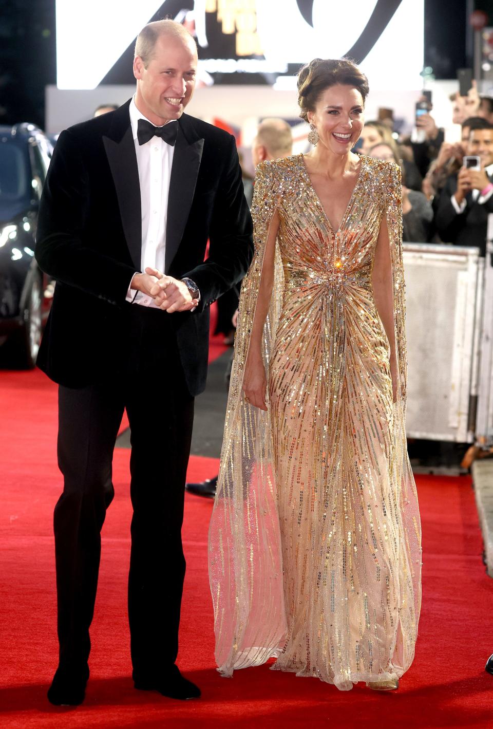 Kate Middleton and Prince William at the James Bond premiere in 2021