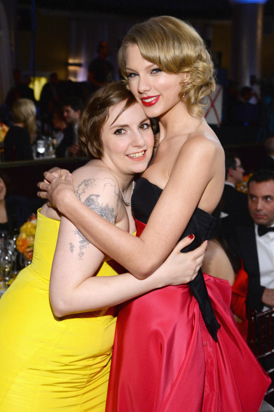 Lena Dunham and Taylor Swift (Larry Busacca / NBC)