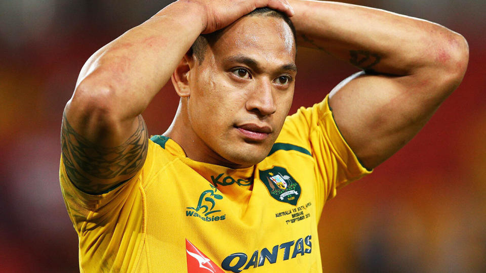 Israel Folau.  (Photo by Cameron Spencer/Getty Images)