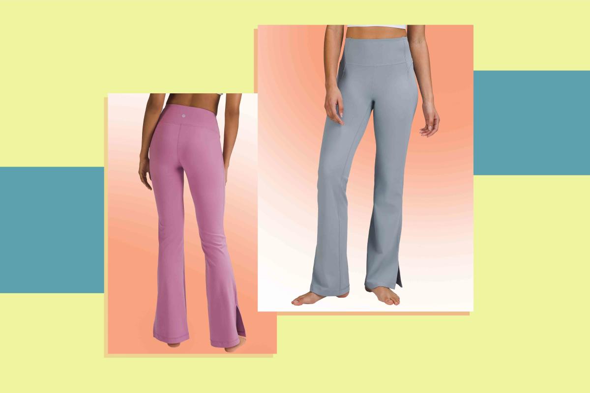 COPYLEAF Women's Flare Yogo Pants with Pockets-V Crossover High Waisted Bootcut  Yoga Leggings-Flare Bell Bottom Leggings, Black, XL : : Fashion