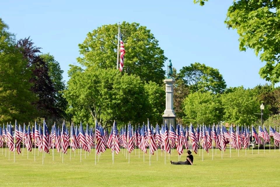 Rochester Field Of Honor will have 550 full size American Flags on display at the Rochester common May 25-28, 2024.