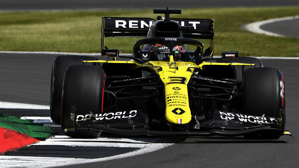 Daniel Ricciardo is pictured driving for Renault in the 2020 British Grand Prix.