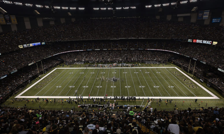 A general view of the Superdome during a New Orleans Saints game.