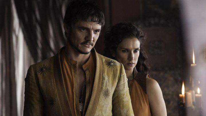 Pedro Pascal with Indira Varma in 'Game of Thrones' (HBO)
