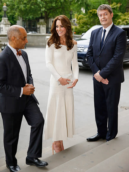 <p>Kate embraced the off-the-shoulder trend in this knit midi dress from London-based designer Barbara Casasola for a gala at the city's Natural History Museum.<strong>Get the Look:</strong>Barbara Casasola Paneled Stretch-Knit Midi Dress, $2,210; <a rel="nofollow noopener" href="http://bit.ly/2qnfKP4" target="_blank" data-ylk="slk:net-a-porter.com;elm:context_link;itc:0;sec:content-canvas" class="link ">net-a-porter.com</a>Lavish Alice Off Shoulder Midi Dress With Tie Front, $108; <a rel="nofollow noopener" href="http://bit.ly/2qnekUS" target="_blank" data-ylk="slk:asos.com;elm:context_link;itc:0;sec:content-canvas" class="link ">asos.com</a></p>