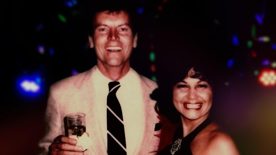 International Male founder Gene Burkard with Vice President and Buyer Gloria Tomita.